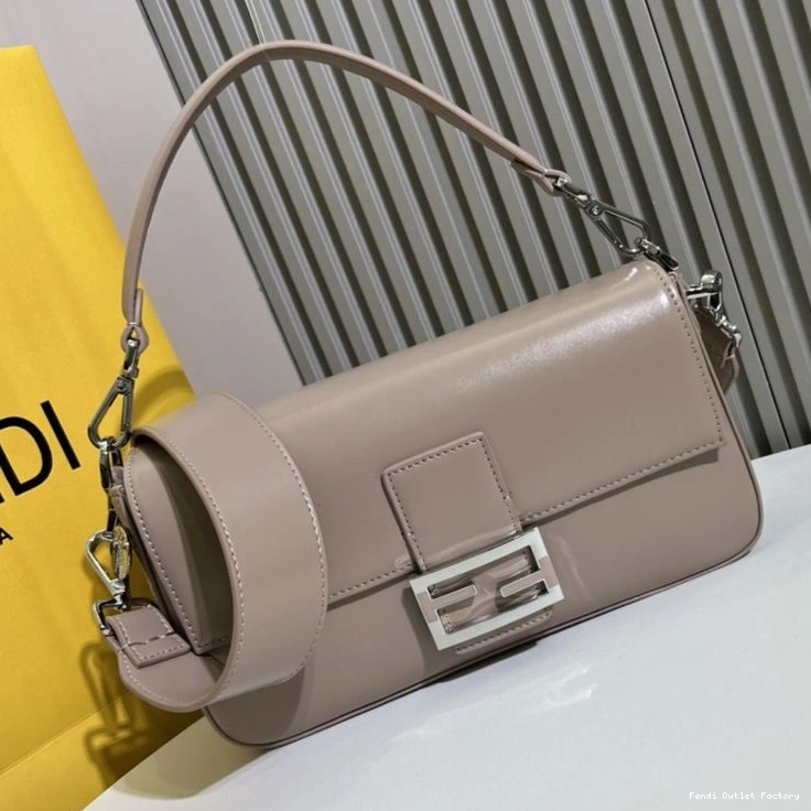HOT Medium Bag Leather Tiffany Smooth In Khaki Fendi Baguette 0723